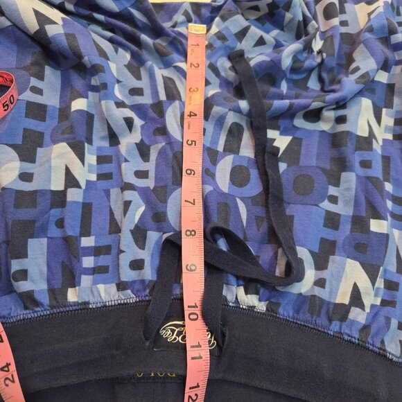 Polo Ralph Lauren Mens Large 100% Cotton Knit Logo Lounge Sleep Joggers Blue - Picture 10 of 10